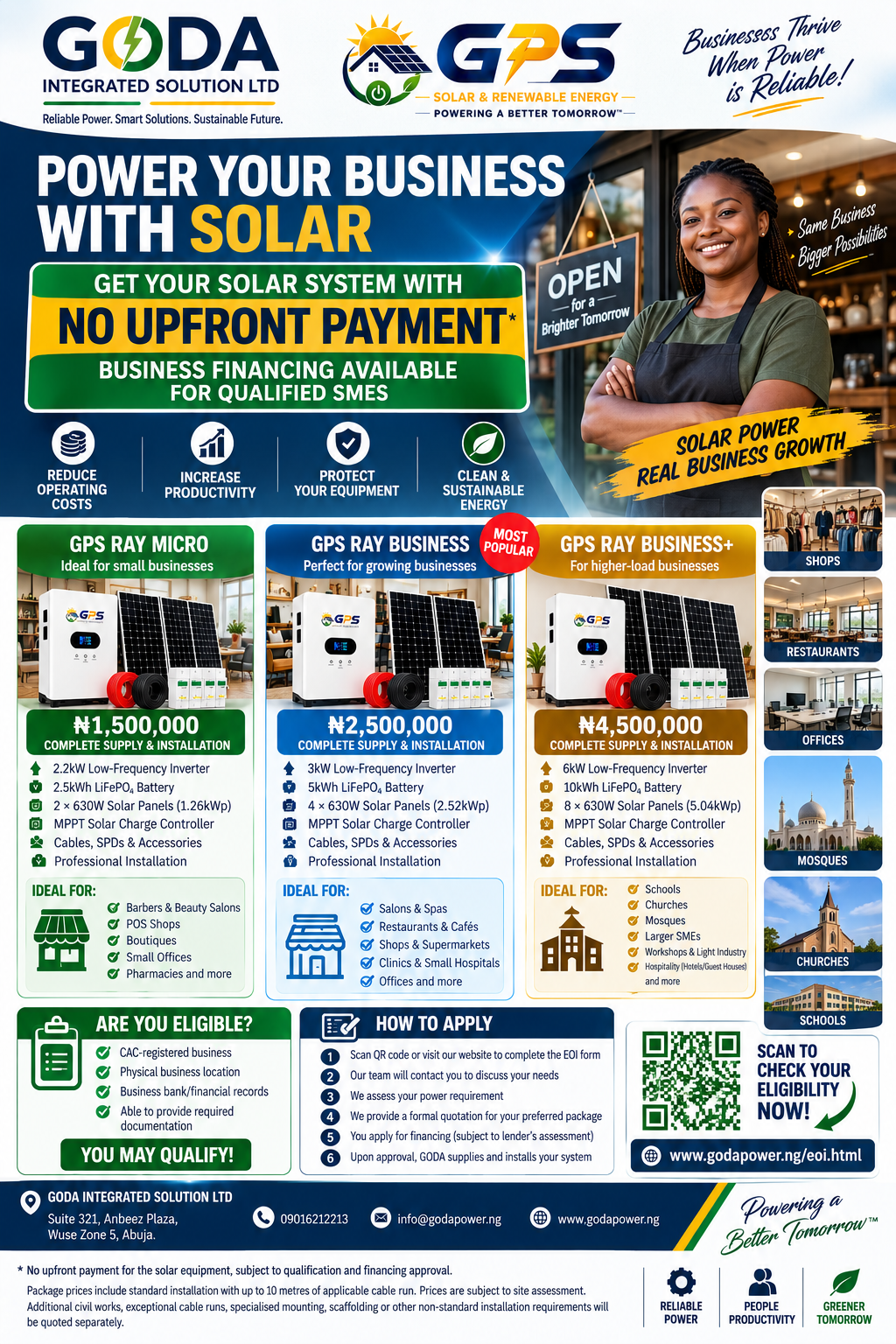 GPS Solar for Business flyer